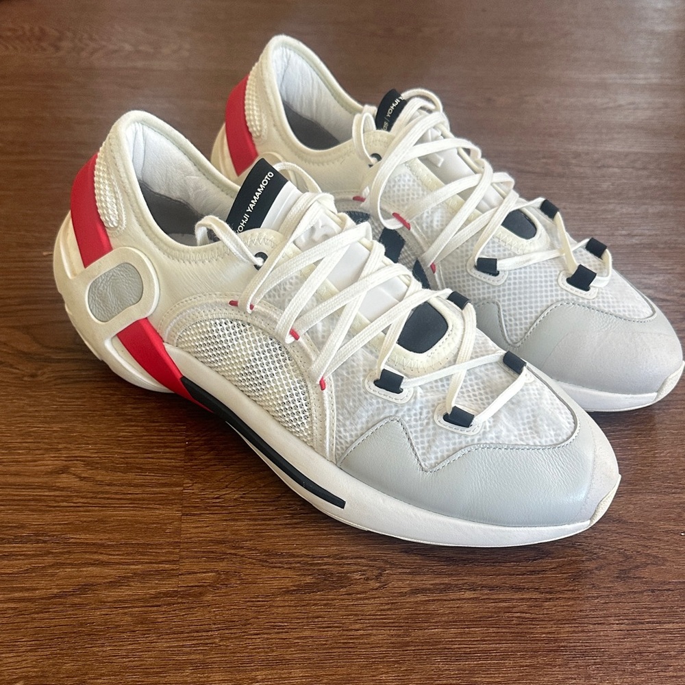 Adidas X Yohji Yamamoto - White and Red Men’s Performance Mesh Sneakers